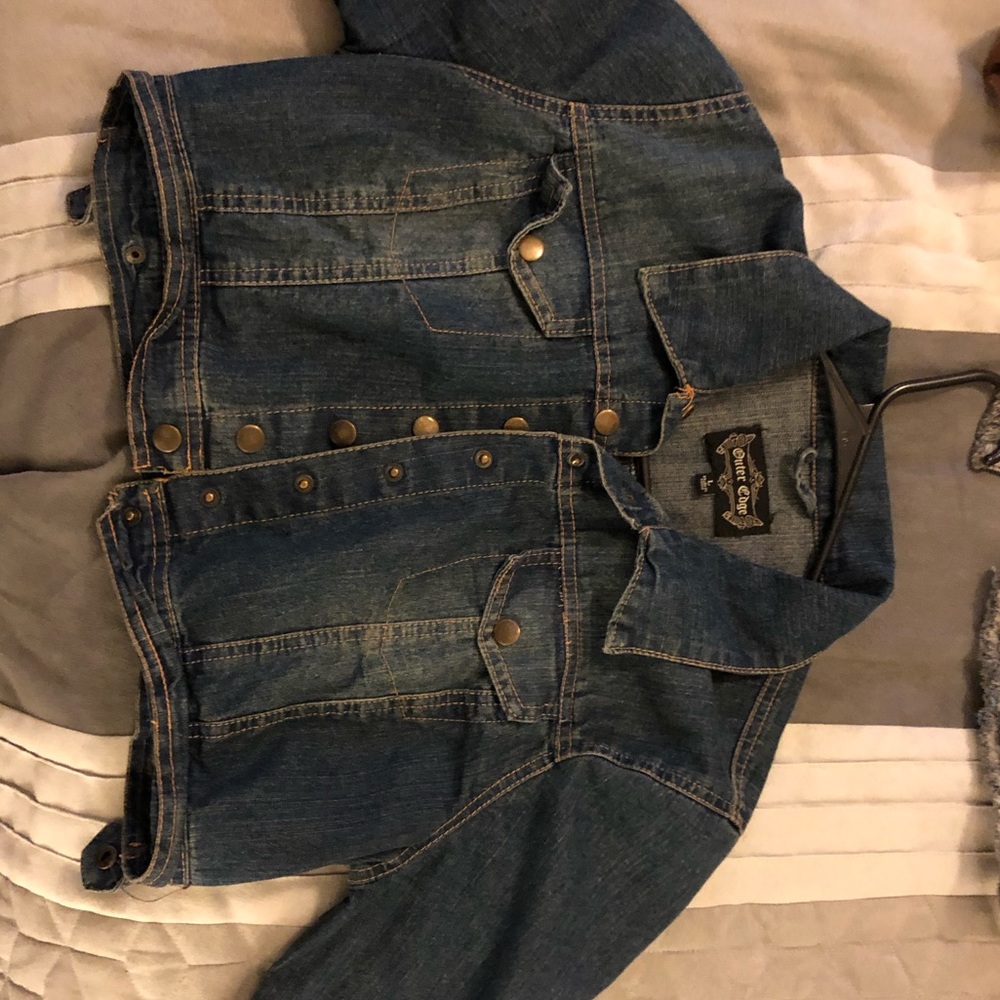 Crop top jean jacket